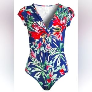 ☆NWT☆Plus Size SOFIA JEANS By Sofia Vergara 4X Twisted Front Thong Back Bodysuit